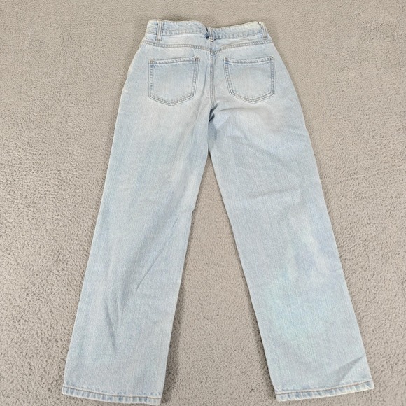 And Now This Jeans Womens 26 Light Wash Straight Leg High Rise Denim 100% Cotton - Picture 10 of 16